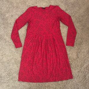 J Jill Wearever Collection Jersey Knit Dress Red Print